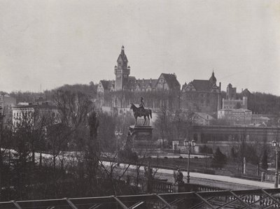 Potsdam, Savaş Okulu ve Kaiser Wilhelm Des Grossen Anıtı (s/b fotoğraf) by Photographer German