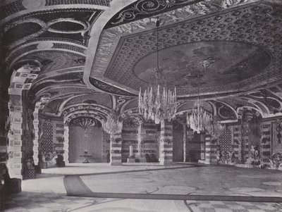 Potsdam, Yeni Saray, Shell Hall (s/b fotoğraf) by Photographer German