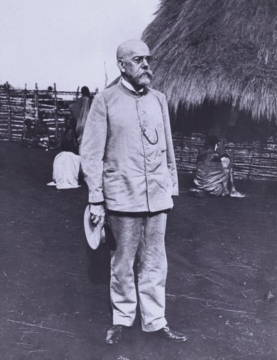 Robert Koch, Alman doktor ve bakteriyolog, Afrika'da by Photographer German