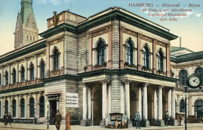 Borsa, Alter Wall, Hamburg, Almanya (renkli fotoğraf) by Photographer German