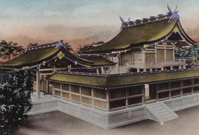 Japan, c.1912: Main Building of Meiji Jingu, Shrine, Tokyo (photo) by Photographer Japanese