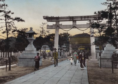 Japonya, c.1912: Nanko Tapınağı, Kobe (fotoğraf) by Photographer Japanese
