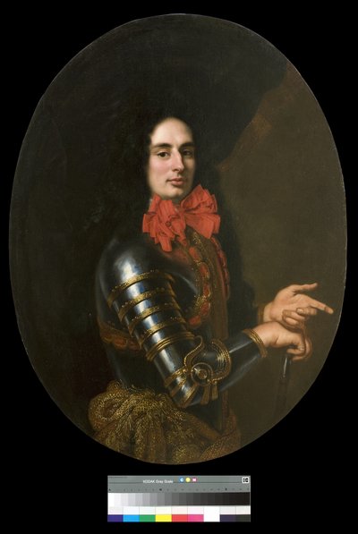 Zırhlı ve kırmızı fularlı bir beyefendinin portresi, 1650-70 by Pier Francesco Cittadini