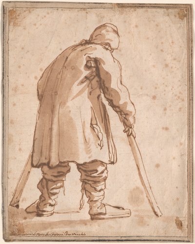 Pietro da Cortona Olduğu Söylenen Bir Adamın Karikatürü by Pier Francesco Mola