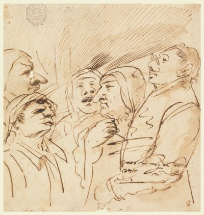 Beş Grotesk Figür by Pier Francesco Mola