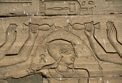 Bas kabartma, Kalabsha Tapınağı (ayrıca Mandulis Tapınağı), Aswan, MÖ 30 civarında inşa edilmiş, Mısır uygarlığı by Blaise Nicolas Le Sueur
