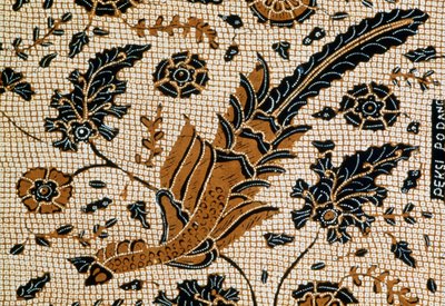 Peksi podang, Surakarta, Java, Endonezya, Detay denilen geleneksel tasarıma sahip Batik by Blaise Nicolas Le Sueur