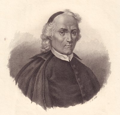 İtalyan Presbiteryen ve tarihçi Ludovico Antonio Muratori (1672-1750), bakır oyma portresi by Blaise Nicolas Le Sueur