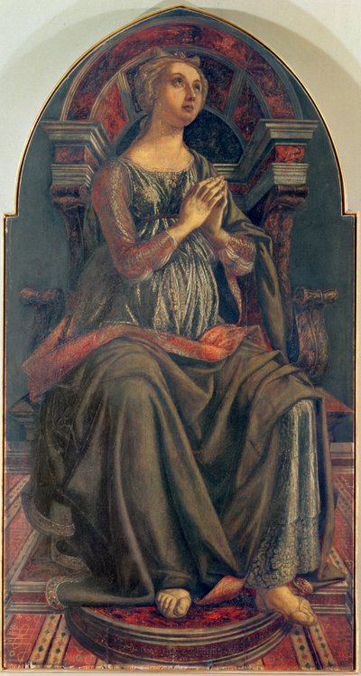 Umut, Tüccar Loncası Salonunun Konsey Odası için tasarlanan Erdemleri tasvir eden bir dizi panelden, 1469 (panelde mizaç) by Piero del Pollaiolo