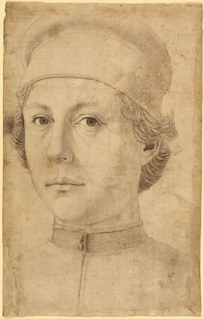 Genç Bir Adamın Portresi, Başı ve Omuzları, Şapkalı by Piero del Pollaiolo