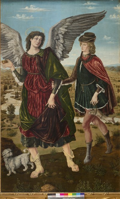 Başmelek Raphael ve Tobias, 1465-70 by Piero del Pollaiolo