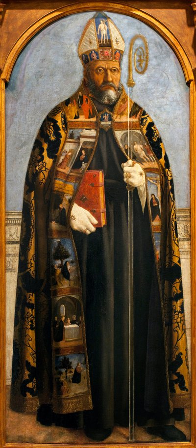 Aziz Augustine - Resim Piero della Francesca (yaklaşık 1415-1492), ahşap üzerine tempera by Piero della Francesca