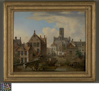 Gent'teki St. Bavo Katedrali ve Reep Kanalı by Pierre-François De Noter