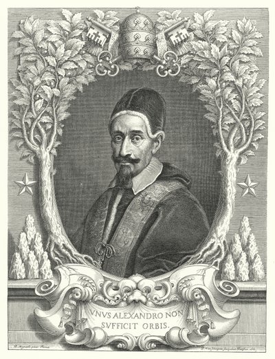 Papa Alexander VII (gravür) by Pierre (after) Mignard