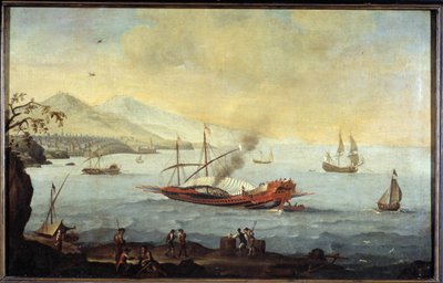 Marsilya limanında bir kadırga by Pierre (school of) Puget