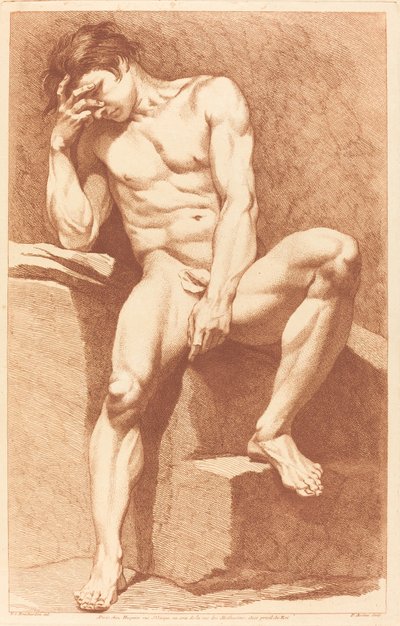 Akademi by Pierre Alexandre Aveline after Edme Bouchardon
