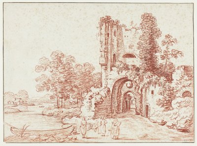 Yıkılmış Kule ile Manzara by Pierre Alexandre Wille