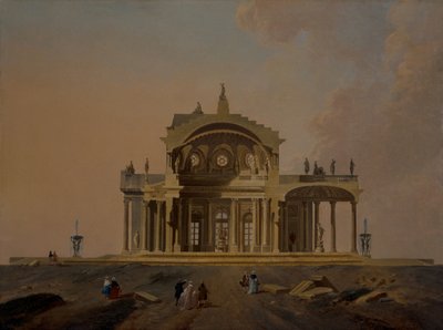 Figürlerle fantastik mimari çalışmalar by Pierre Antoine Demachy