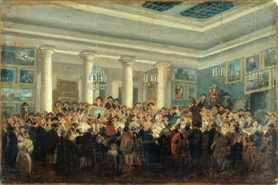 Tabloların kamu satışı, c. 1785. by Pierre Antoine Demachy