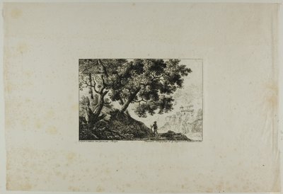 Asa Taşıyan Adam ile Manzara by Pierre Antoine Mongin