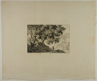 Asa Taşıyan Adam ile Manzara by Pierre Antoine Mongin