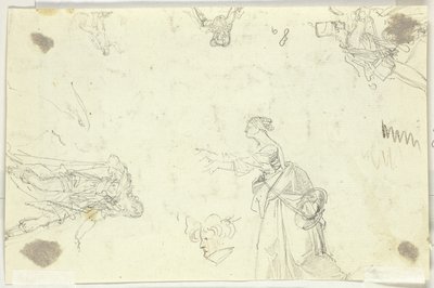 Eskiz Sayfası: Erkekler ve Kadınlar by Pierre Antoine Mongin