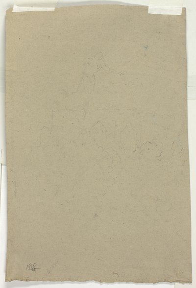 Ağaç Tepeleri ve Figür Çizimi by Pierre Antoine Mongin