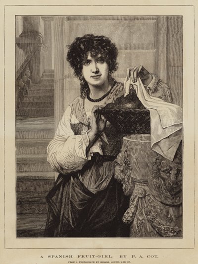 İspanyol Meyve Kızı by Pierre Auguste Cot