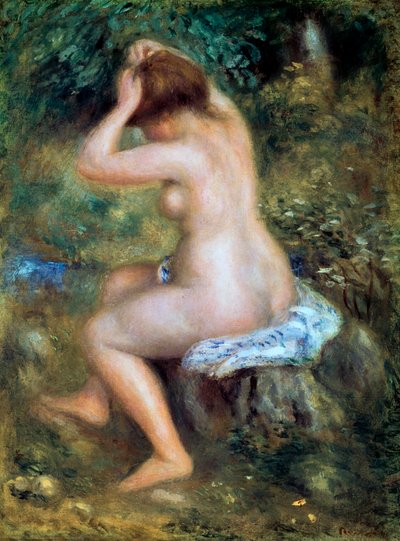 Banyo Yapan Kişi, 1885-1890 by Pierre Auguste Renoir