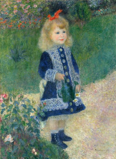 Sulama Tenekesine Sahip Bir Kız by Pierre Auguste Renoir