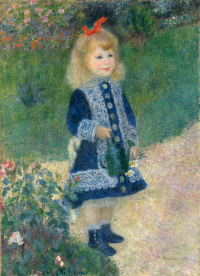 Sulama Kovası Olan Bir Kız by Pierre Auguste Renoir
