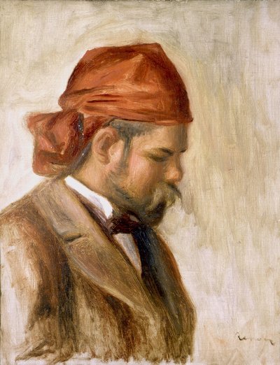 Ambroise Vollard Kırmızı Bandanalı by Pierre Auguste Renoir