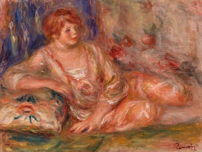 Andrée Pembe, Yatıyor by Pierre Auguste Renoir