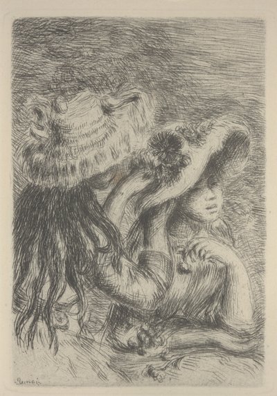 Şapkayı Düzenlemek by Pierre Auguste Renoir