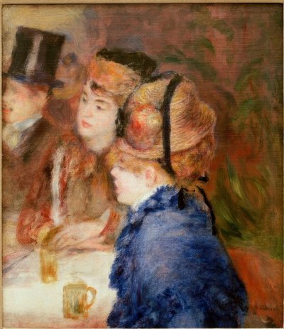 Kahve dükkanında. içenler by Pierre Auguste Renoir
