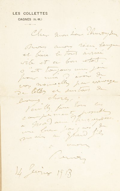 Dr. Fritz Thurneyssen, Paris ve Les Collettes