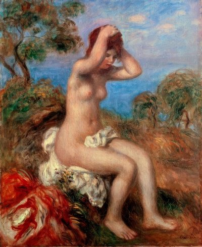 banyo kız by Pierre Auguste Renoir