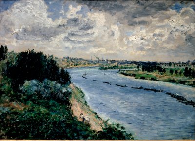 Seine Nehri üzerindeki mavnalar by Pierre Auguste Renoir
