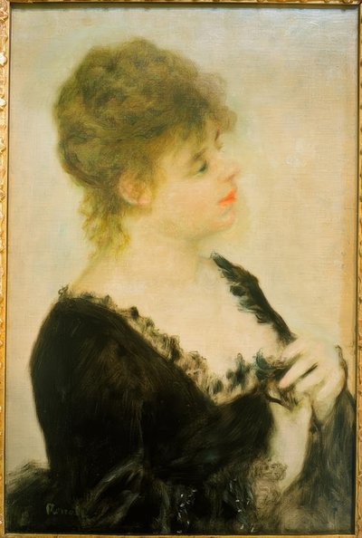 genç bir kadın portresi by Pierre Auguste Renoir