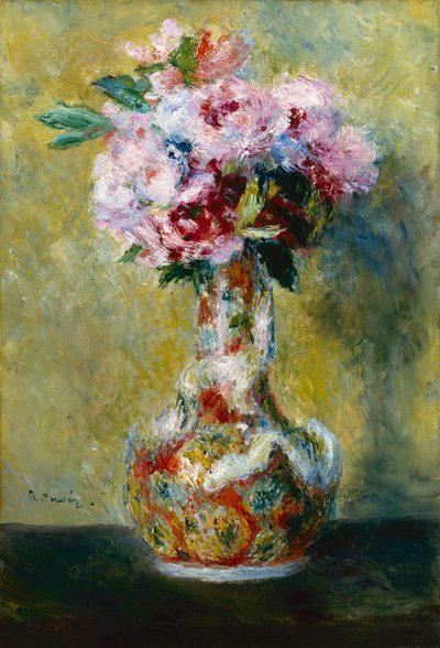 "Japon Vazoda Çiçek Buketi" (Japonizm) Tablosu Pierre Auguste Renoir (1841-1919) 1878 Indianapolis Museum of Art Amerika Birleşik Devletleri by Pierre Auguste Renoir