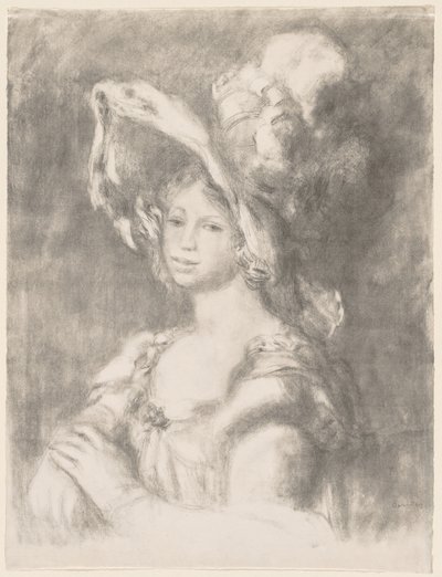 Genç Kız Mlle Büstü. Dieterle. by Pierre Auguste Renoir