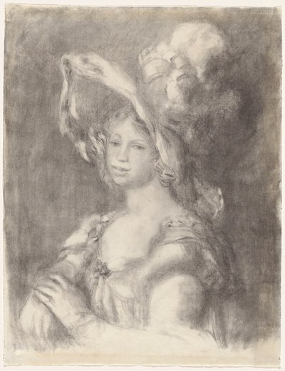 Genç Bir Kadının Büstü (Mlle Dieterle) by Pierre Auguste Renoir