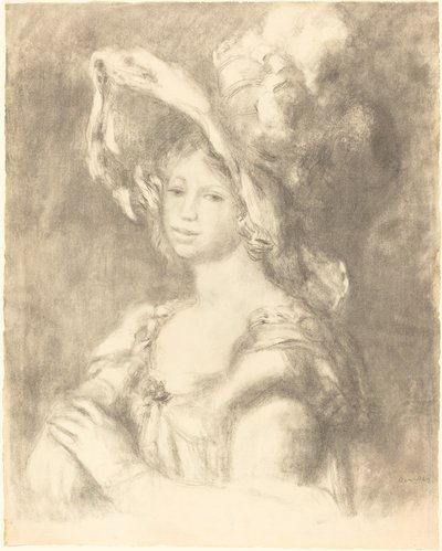 Genç Bir Kadının Büstü Genç bir kadının büstü, 1892. by Pierre Auguste Renoir