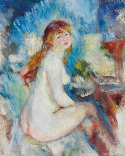 Çıplak bir kadın büstü, yaklaşık 1879. by Pierre Auguste Renoir