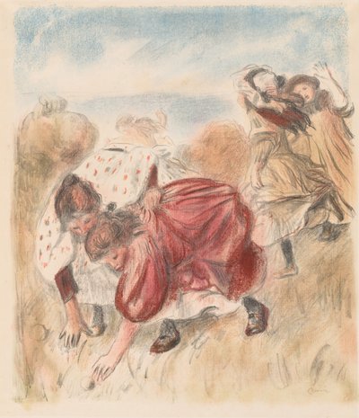 Top Oynayan Çocuklar, 1900. by Pierre Auguste Renoir