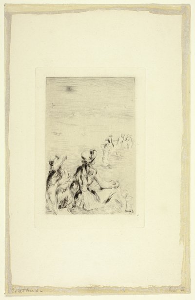 Sahilde Çocuklar, Berneval by Pierre Auguste Renoir