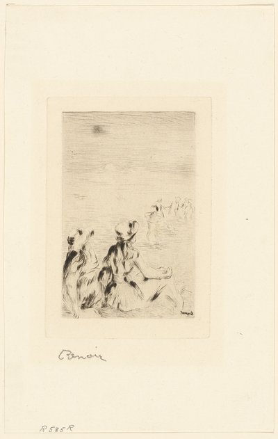 Sahilde Çocuklar, Berneval by Pierre Auguste Renoir