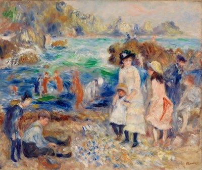 Sahildeki Çocuklar, Guernsey by Pierre Auguste Renoir