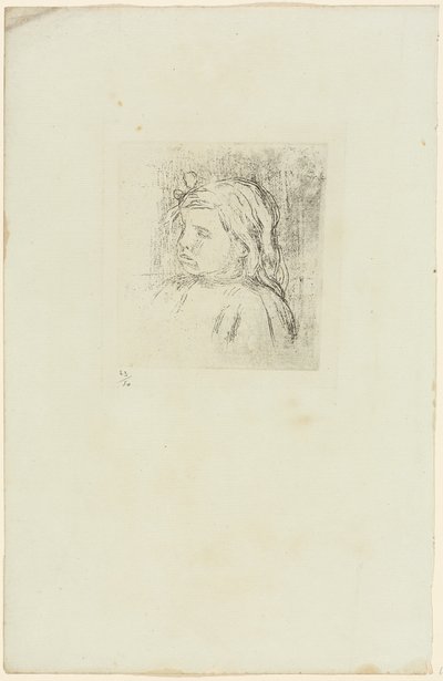 Claude Renoir Çeyrek Üçte Sola Döndü by Pierre Auguste Renoir