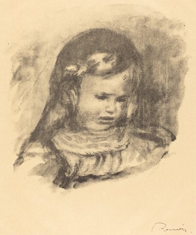 Claude Renoir, baş indirildi Claude Renoir, baş indirildi, 1904. by Pierre Auguste Renoir